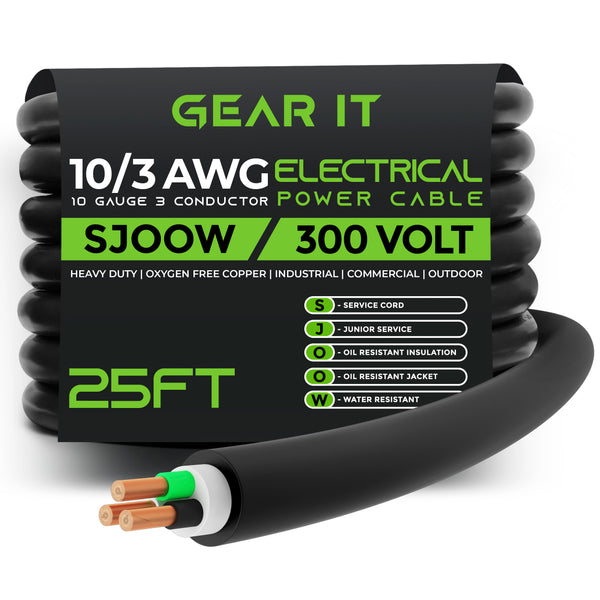 10/3 SJOOW OFC Power Cable 300V Electric Wire - GearIT